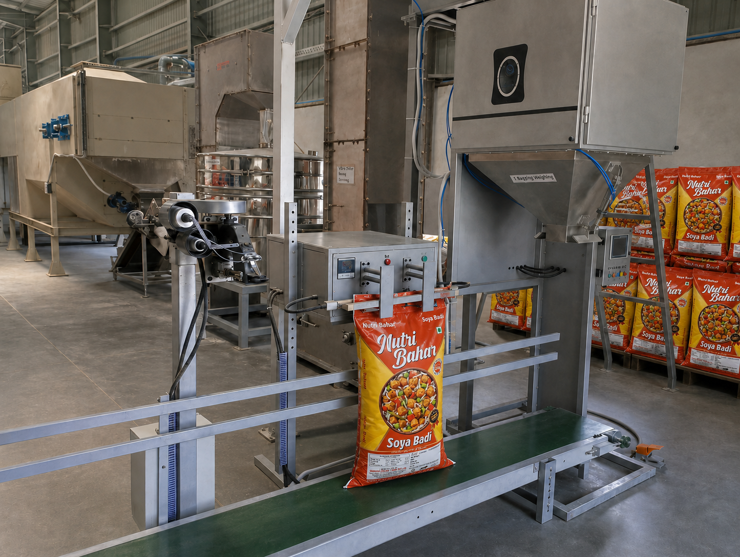 Nutri Bahar hygienic soya badi production line and clean manufacturing facility